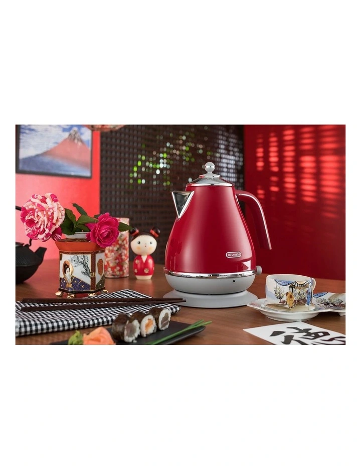 Outlet ๐ Delonghi Icona Capitals Tokyo Kettle Red KBOC2001R ๐ - Image 3