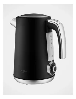 Cheapest โจ Cucina Prestigio Retro 1.7 Litre Temperature Controlled Kettle Black CK004B ๐