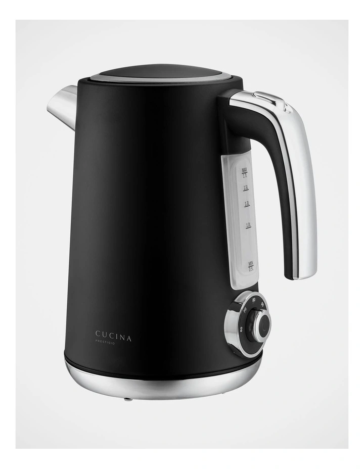 Cheapest β¨ Cucina Prestigio Retro 1.7 Litre Temperature Controlled Kettle Black CK004B π