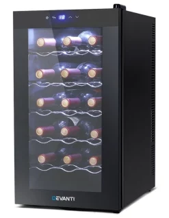 Wholesale β Devanti Wine Cooler 18 Bottle Thermoelectric Chiller Storage Fridge Cellar Black βοΈ