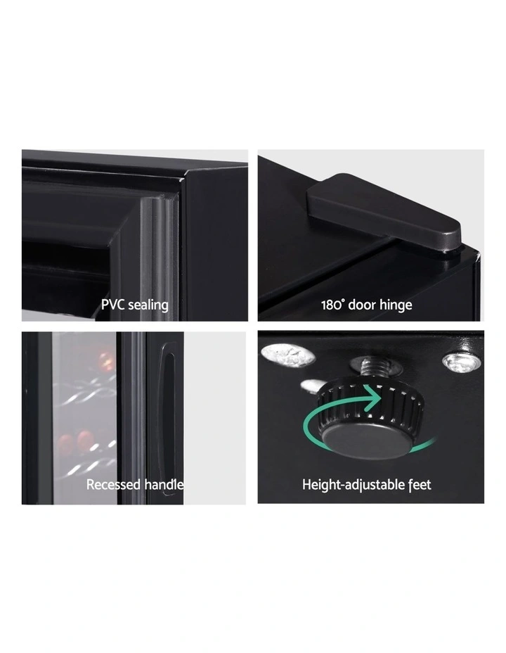 Cheapest 𧨠Devanti Wine Cooler 28 Bottle Thermoelectric Chiller Storage Fridge Cellar Black π - Image 4