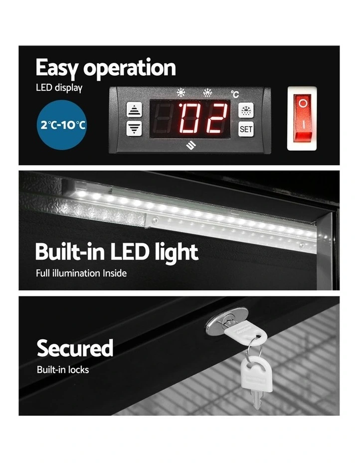 Best reviews of 𧨠Devanti 2 Glass Door Bar Fridge Black BF-E-198L-BK π - Image 6