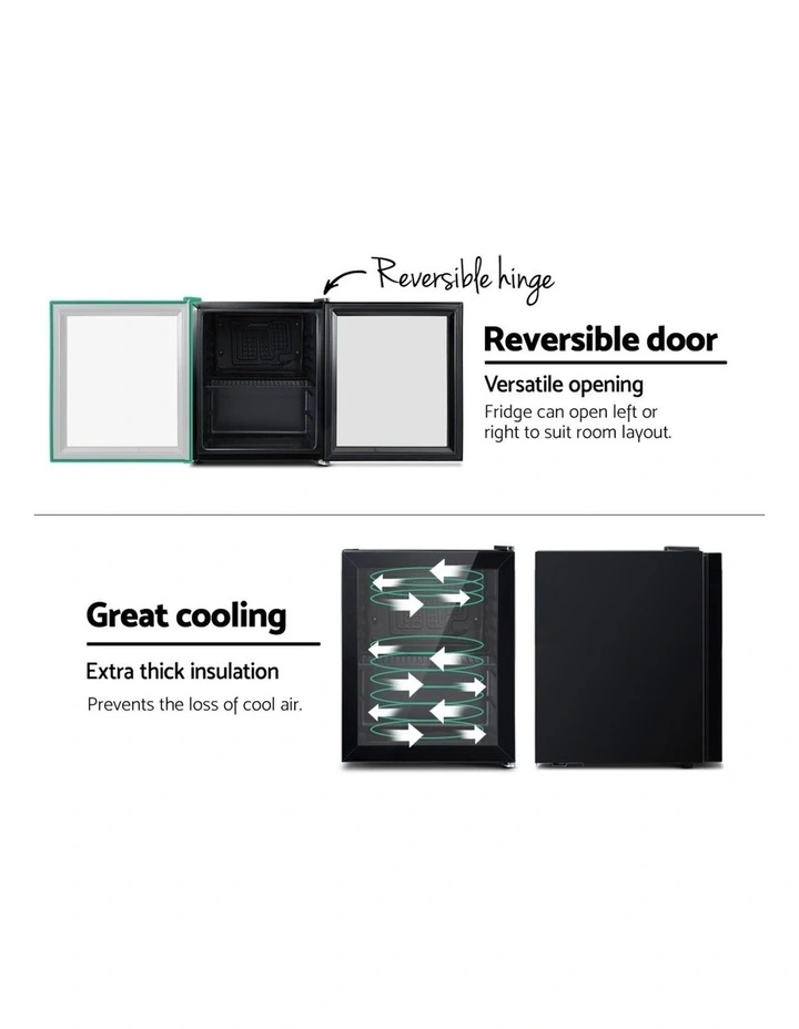 New π Devanti 46L Glass Door Bar Fridge π - Image 3