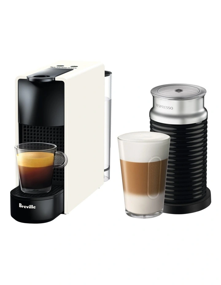 New ๐ Nespresso By Breville Essenza Mini & Milk Capsule Coffee Machine Pure White BEC250WHT ๐