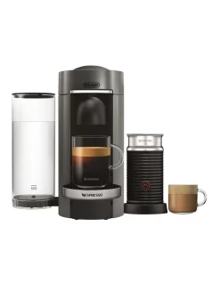 Budget โค๏ธ Nespresso By Delonghi VertuoPlus & Milk Capsule Coffee Machine Titan ENV155TAE โ๏ธ