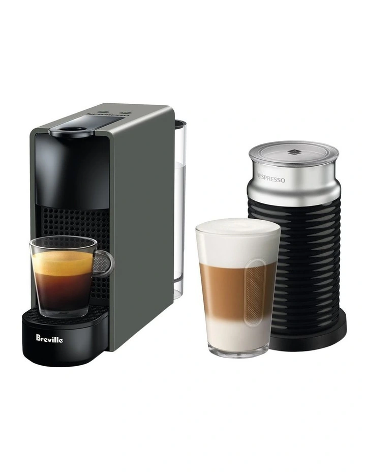 Buy 👏 Nespresso By Breville Essenza Mini & Milk Capsule Coffee Machine In Intense Grey 🔔