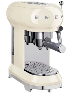 Deals 😀 Smeg 50s Style Manual Coffee Machine Cream ECF01CRAU 💯