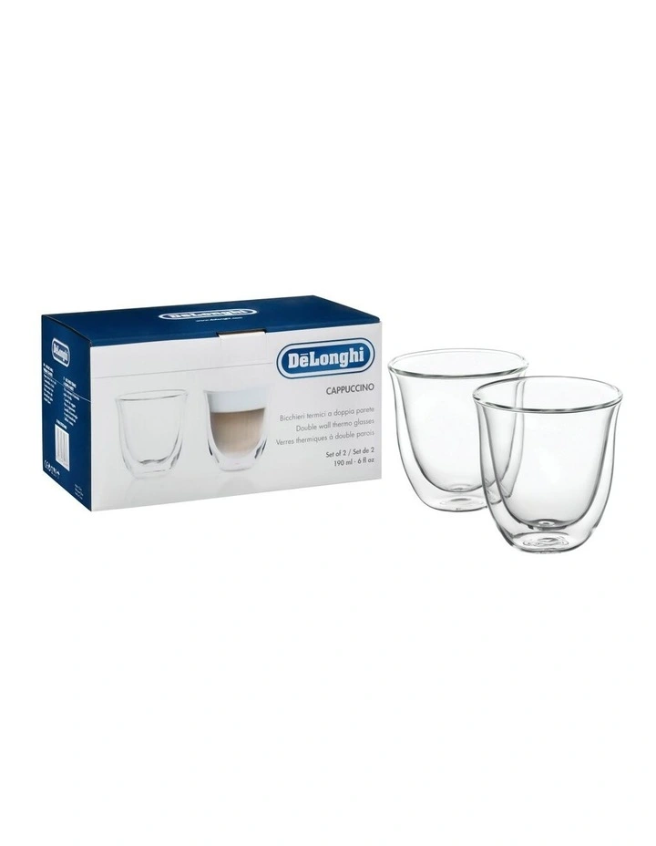 Best Pirce β¨ Delonghi 2 Cappuccino Glasses 190ml Capacity DBWALLCAPP π₯°