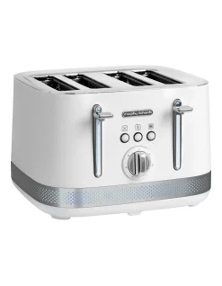 Cheap 😀 Morphy Richards Illumination 4 Slice Toaster White/Black 248021 🛒