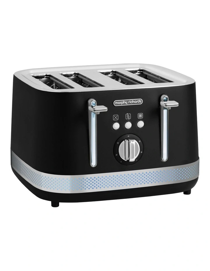 Budget π₯° Morphy Richards Illumination 4 Slice Toaster Black 248020 π