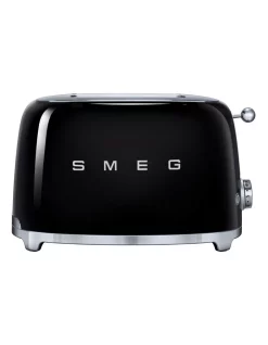 Flash Sale ✨ Smeg 50's Style 2 Slice Toaster Black TSF01BLAU 🛒