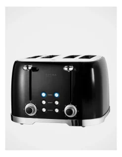 Deals 🥰 Cucina Prestigio Retro 4 Slice Toaster Black CT003B 🧨