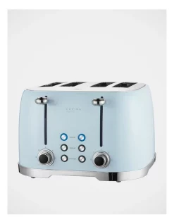Discount 🛒 Cucina Prestigio Retro 4 Slice Toaster Blue CT003V ⌛