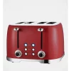 Discount ???? Cucina Prestigio Retro 4 Slice Toaster Red CT003R ????