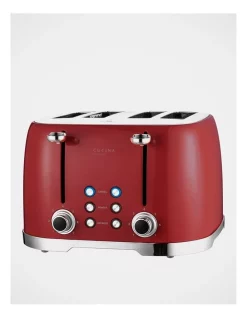 Discount π Cucina Prestigio Retro 4 Slice Toaster Red CT003R π