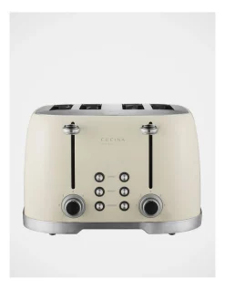 Brand new π₯° Cucina Prestigio Retro 4 Slice Toaster Almond CT003C π