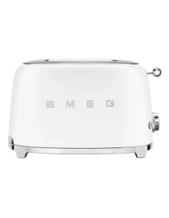 Outlet ❤️ Smeg 50's Style 2 Slice Toaster Matte White TSF01WHMAU 🎉