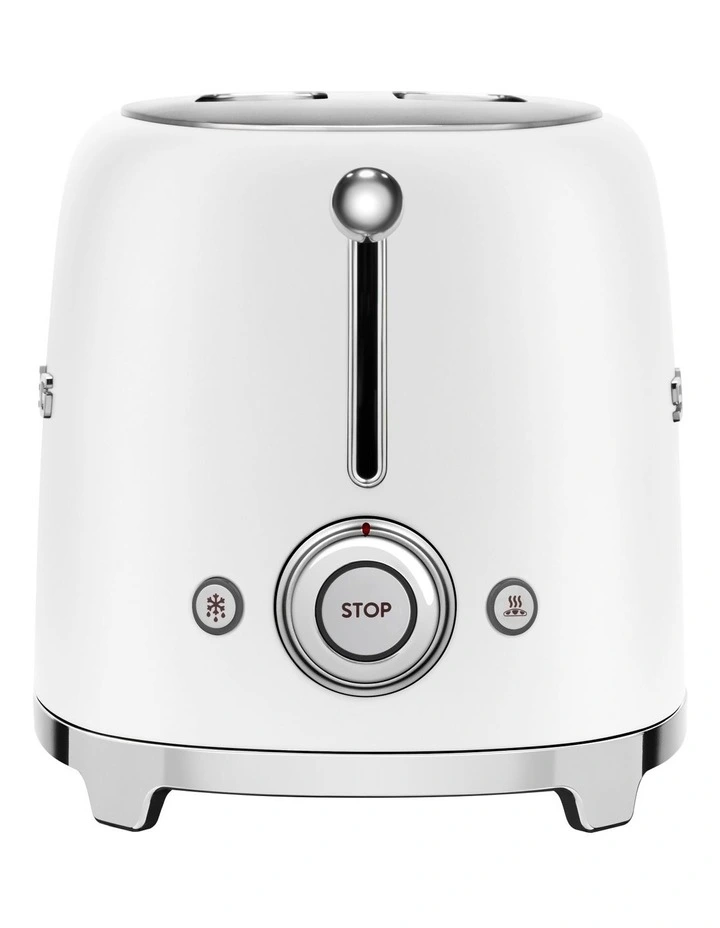 Outlet β€οΈ Smeg 50's Style 2 Slice Toaster Matte White TSF01WHMAU π - Image 3