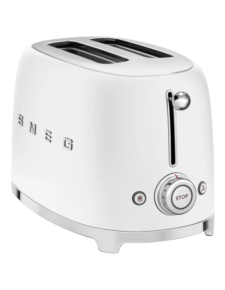 Outlet β€οΈ Smeg 50's Style 2 Slice Toaster Matte White TSF01WHMAU π - Image 5