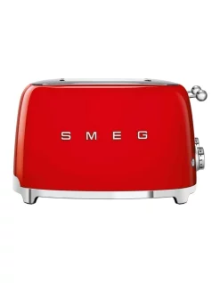 Promo 🥰 Smeg 50's Style 4 Slice Toaster Red TSF03RDAU 🌟