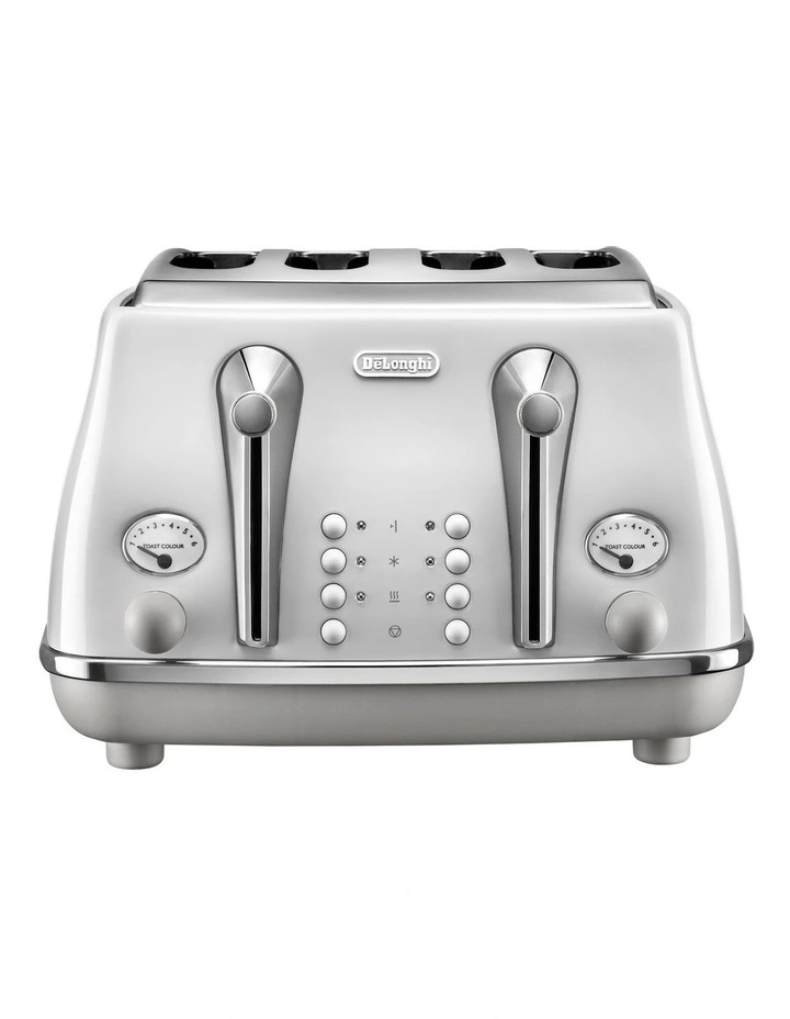 Discount 💯 Delonghi Icona Capitals Sydney 4 Slice Toaster White CTOC4003W 🔔 - Image 2