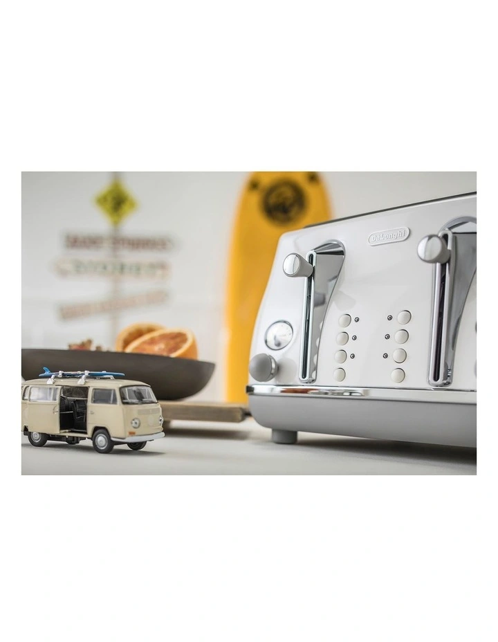 Discount 💯 Delonghi Icona Capitals Sydney 4 Slice Toaster White CTOC4003W 🔔 - Image 5