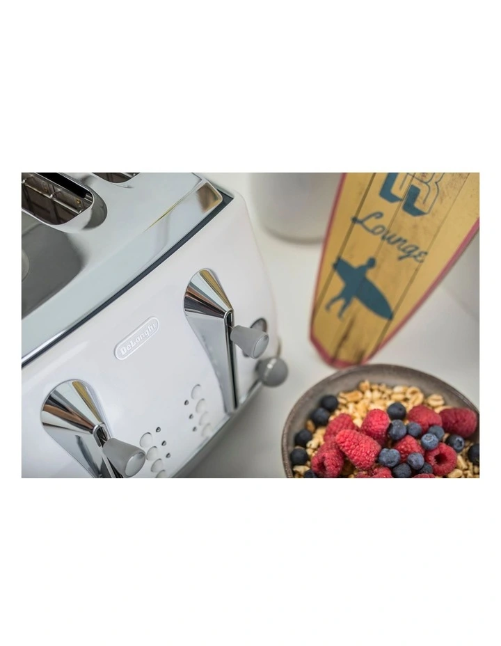Discount 💯 Delonghi Icona Capitals Sydney 4 Slice Toaster White CTOC4003W 🔔 - Image 6