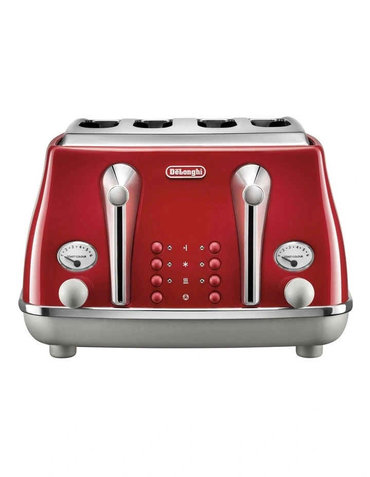 Best deal โญ Delonghi Icona Capitals Tokyo 4 Slice Toaster Red CTOC4003R ๐