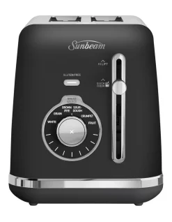 Promo 🛒 Sunbeam Alinea Select Collection 2 Slice Toaster Black Classics TA2820K 😍