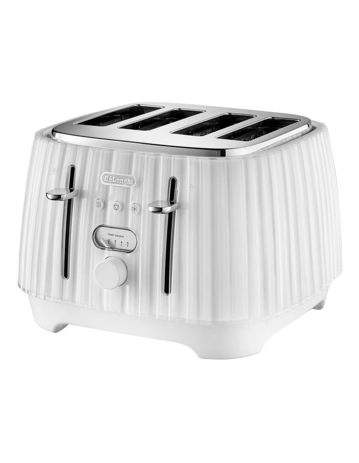 Budget β Delonghi Ballerina 4 Slice Toaster Opaline White CTD4003W π - Image 2