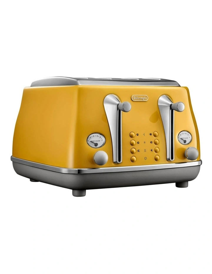 Cheapest ๐ Delonghi Icona Capitals New York 4 Slice Toaster Yellow CTOC4003Y ๐ - Image 2