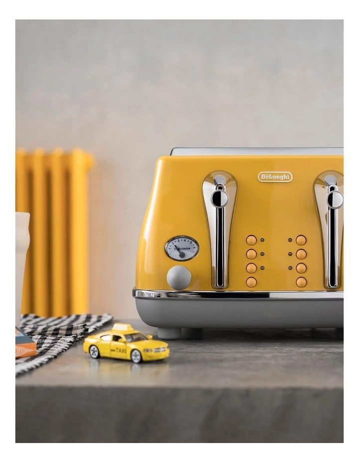 Cheapest ๐ Delonghi Icona Capitals New York 4 Slice Toaster Yellow CTOC4003Y ๐ - Image 3