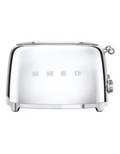 Best Sale 🎁 Smeg 50's Style 4 Slice Toaster Chrome TSF03SSAU 😉
