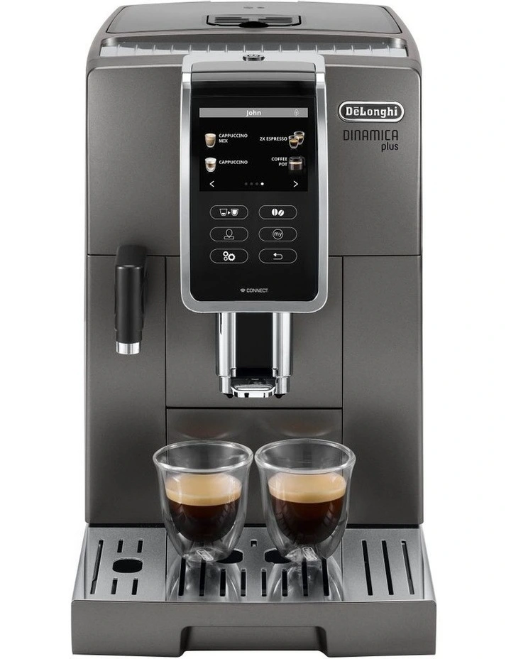 Outlet 👍 Delonghi Dinamica Plus Titanium Fully Automatic Coffee Machine ECAM37095T 😀