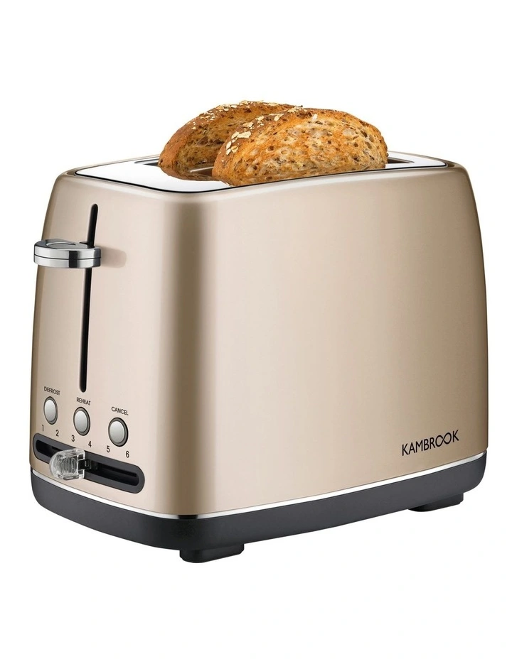 Brand new π Kambrook Perfect Slice 2 Slice Toaster Satin Gold KTA270SGD2JAN1 π - Image 2
