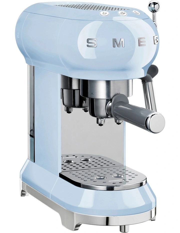 Coupon ๐ Smeg 50's Style Manual Coffee Machine Pastel Blue ECF01PBAU ๐
