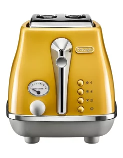 Brand new ๐ Delonghi Icona Capitals New York 2 Slice Toaster Yellow CTOC2003Y ๐