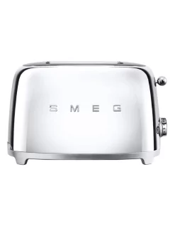 Promo 🌟 Smeg 50's Style 2 Slice Toaster Chrome TSF01SSAU 💯