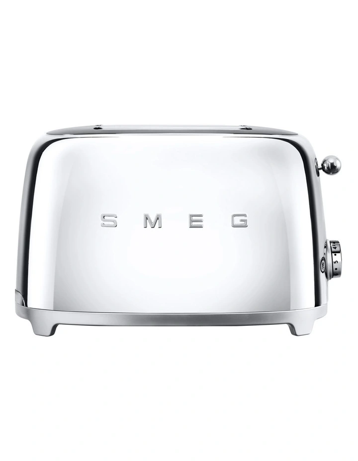 Promo π Smeg 50's Style 2 Slice Toaster Chrome TSF01SSAU π―
