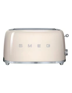 Deals 🛒 Smeg 50's Style Longslot 4 Slice Toaster Cream TSF02CRAU ❤️