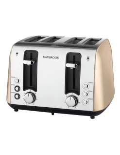 Buy 🔥 Kambrook Deluxe Collection 4 Slice Toaster Champagne KTA480CMP ❤️