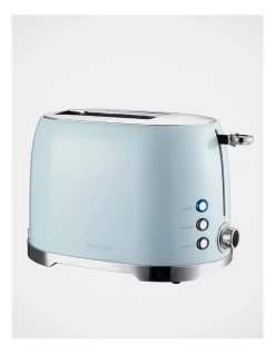 Deals 🔥 Cucina Prestigio Retro 2 Slice Toaster Blue CT002V ⌛
