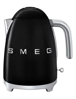 Promo 💯 Smeg 50's Style Kettle Black KLF03BLAU 😀
