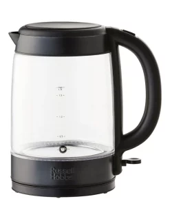 Best Pirce 🎉 Russell Hobbs Brooklyn Black/Glass Kettle RHK172BCH 🥰
